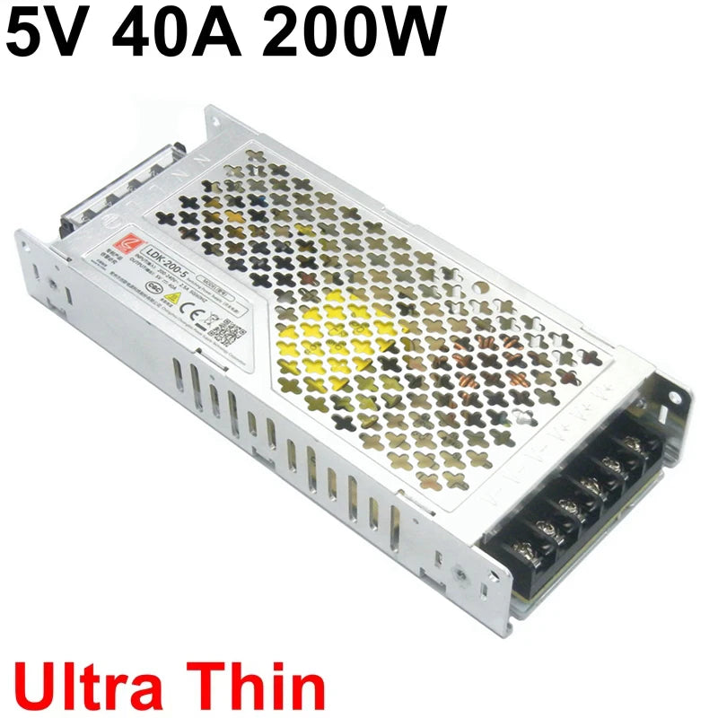 transformateur électrique argenté moderne 200w 40a clips latéraux connecteurs électriques certifié