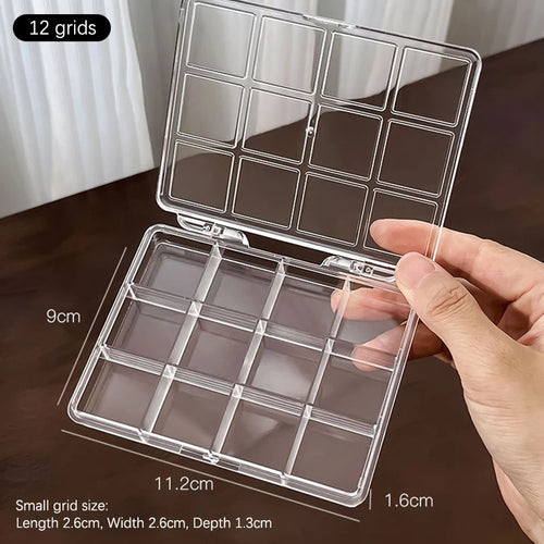 boîte bijoux transparente moderne strass étoiles papier organisation rangement 18cm 13cm 2.5cm pratique poignée