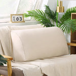 taies d'oreiller triangle solides velours doux moderne bleu marine rose gris vert beige fixés