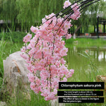 décoration intérieure fleurs artificielles branche cerises soie rose clair vert modernes