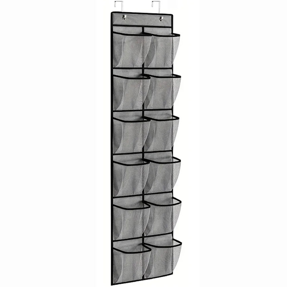 organisateur suspendu chaussures poches transparentes utilitaire rangement porte polyester pliable blanc noir gris