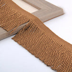 ruban franges or beige olive marron tissé classique 12cm largeur 12mètres polyester écologique decoration