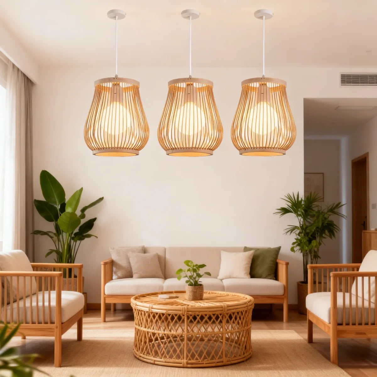 lampe suspendue rattan spirale moderne minimaliste naturel led 90 260v e27
