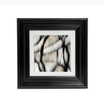 tableau moderne abstrait noir beige gris blanc marbré taches cadre toile salon décoration