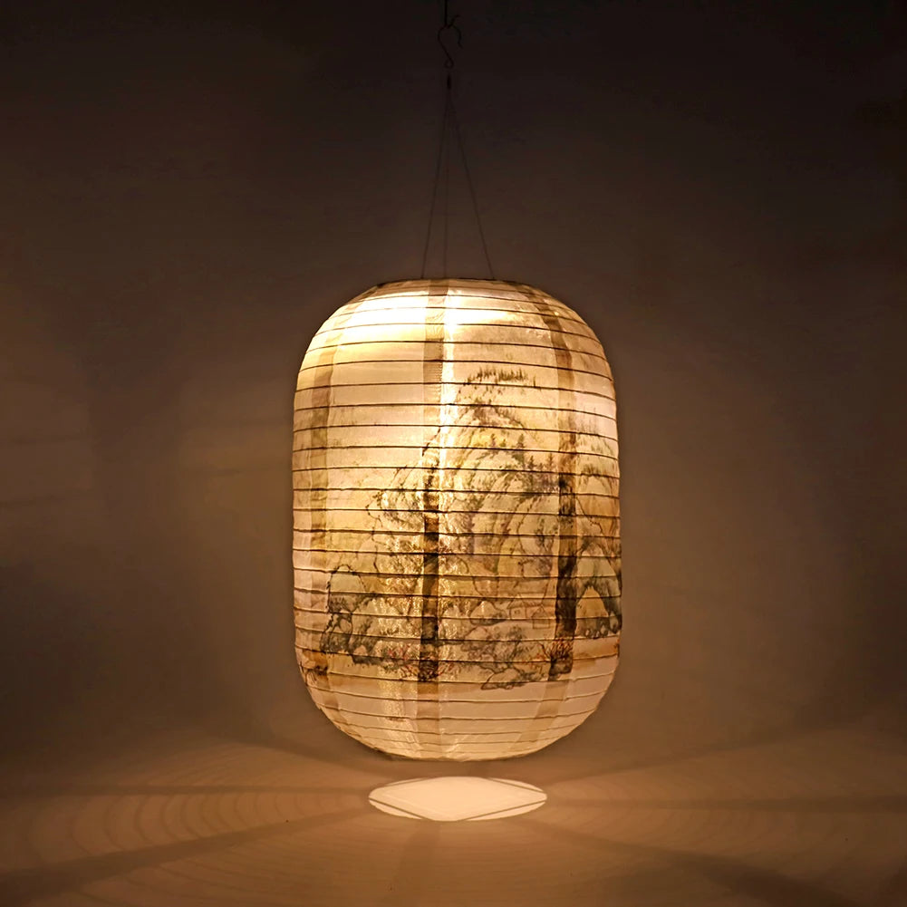lampe suspendue solaire led artisanale traditionnelle fleurs poissons branches vacancesextérieur jardin fêtes mariage