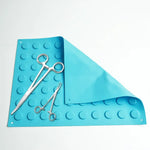 tapis magnétique réutilisable outils antidérapants silicone violet bleu turquoise professionnels adsorption instruments médicaux dentaires