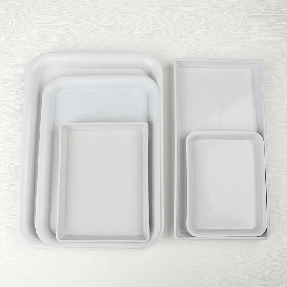 assiettes rectangulaires plastique rouge blanc noir modernes plantes intérieur extérieur 15cm 18cm 22cm 26cm