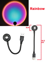 veilleuse led arc ciel projection motif silhouettes plantes deco chambre rouge bleu violet