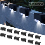 lumière solaire clôture moderne noir blanc clips led étanche ip66extérieur jardin