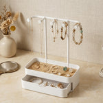 support bijoux boîte bijoux tiroir bois noir blanc moderne organisation rangement vintage