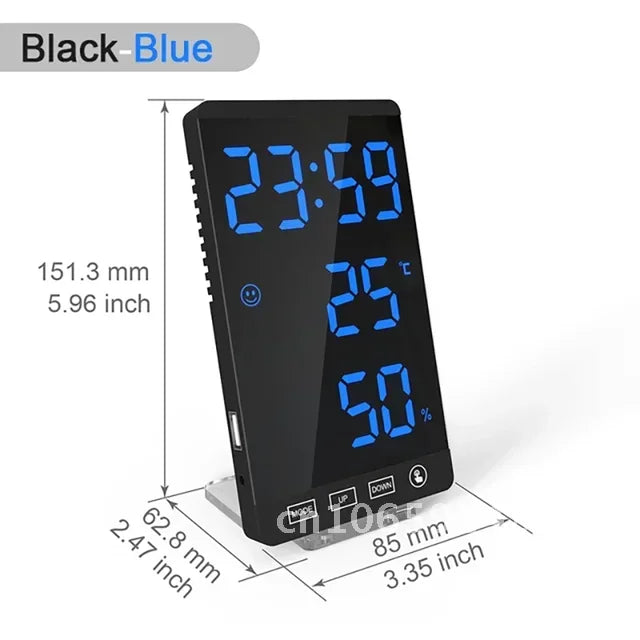 horloge multifonctionnelle or rose moderne radio double alarme projection