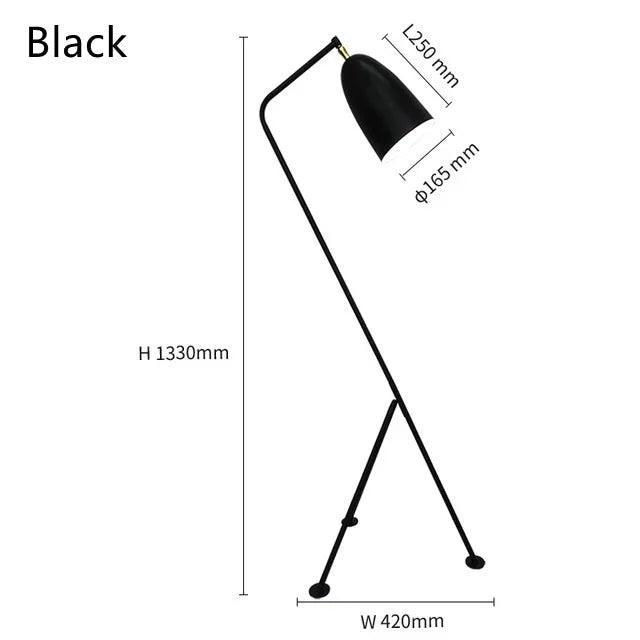 lampe sol moderne noir jaune blanc vert rose gris led interrupteur bouton