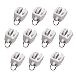 accessoires rail rideau poulies vis métalliques supports montage blanc anneaux bouclesétalement