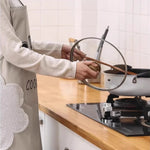 tablier cuisine noir gris cuillères dorées cooking poches moderne pratique imperméable résistant