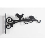 support mural décoratif artisanal oiseaux branches motifs floraux vintage équerre suspendue pot fleur balcon