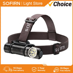 lampe frontale rechargeable led 6500k noire bandeau marron type outdoor camping