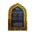 plaque décorative religieuse or noir motif géométrique ajouré clés coeur métal artisanal élégant
