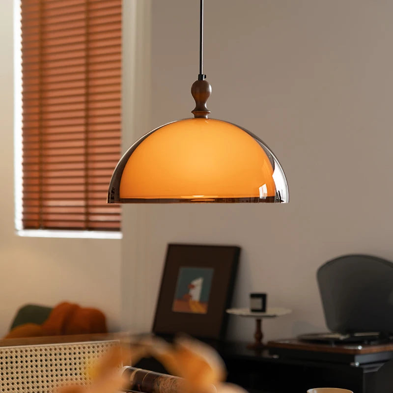 suspension lumineuse moderne orange pince suspension acrylique led réglable salon restaurant étude lumière chaude