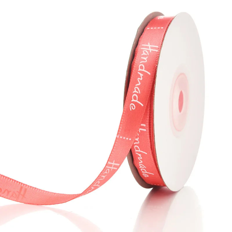 ruban polyester main noir blanc beige rose vert élégant minimaliste 25 yards 1cm