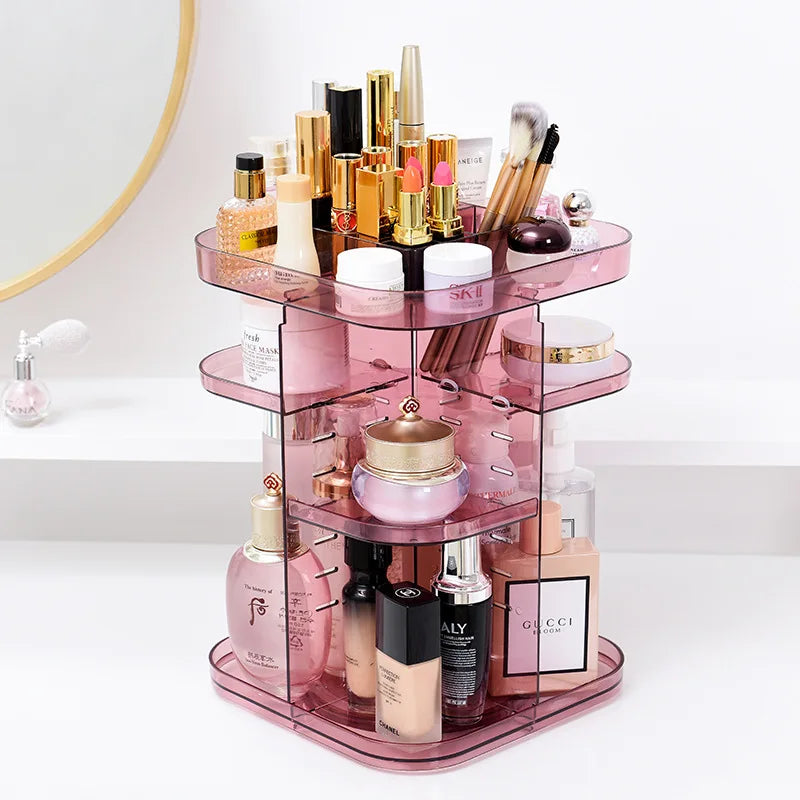 Boîte de rangement ouverte montrant l'intérieur organisé pour bijoux