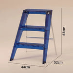 trois marches plastique transparent moderne minimaliste pieds métalliques porte ouverte poids 150kg