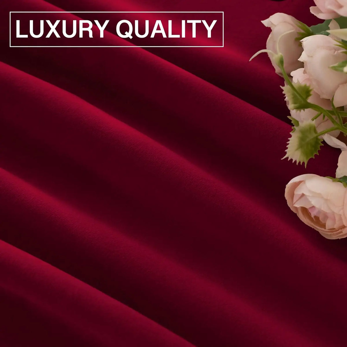 rideau velours rouge bordeaux solide moderne opaque 100 polyester salon