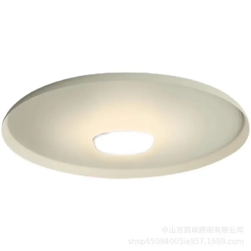 plafonnier led moderne minimaliste blanc gris rose rond lisse opaquet tactile