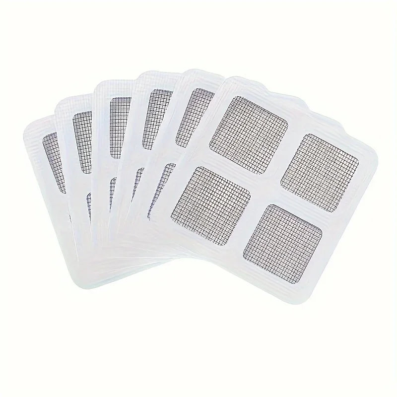 filtres drains salle bain douche blanc argenté maille fine adhésif translucides utilitaires fonctionnels