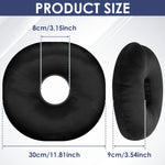 oreiller coton polyester noir moderne 100% coton confortable rond literie fixations