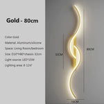 lampe murale led or noir ondulé moderne chambre salon étude entrée 10 15m²