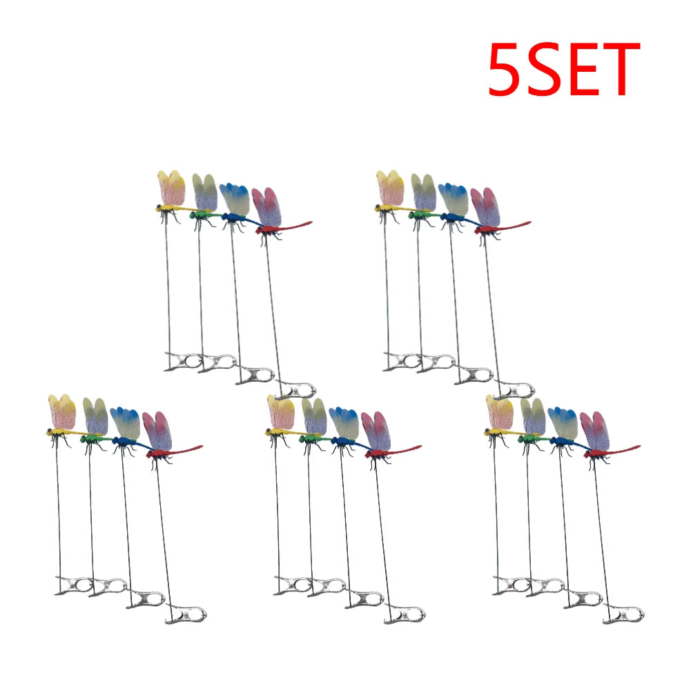 clips dragonfly multicolores imitation insectes decoratifs exterieur clips decoratifs jardin artificiels realistes