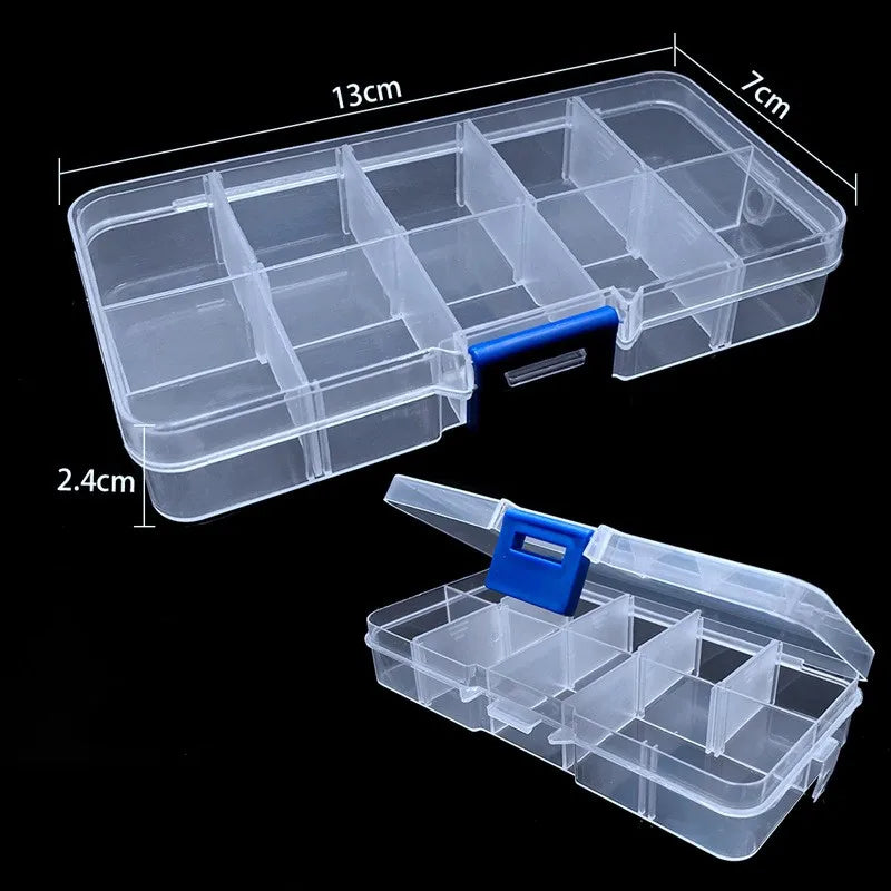 boîtes rangement bijoux transparentes plastique modernes compartiments poignées breloques lettresscrição solution respecte contraintes données