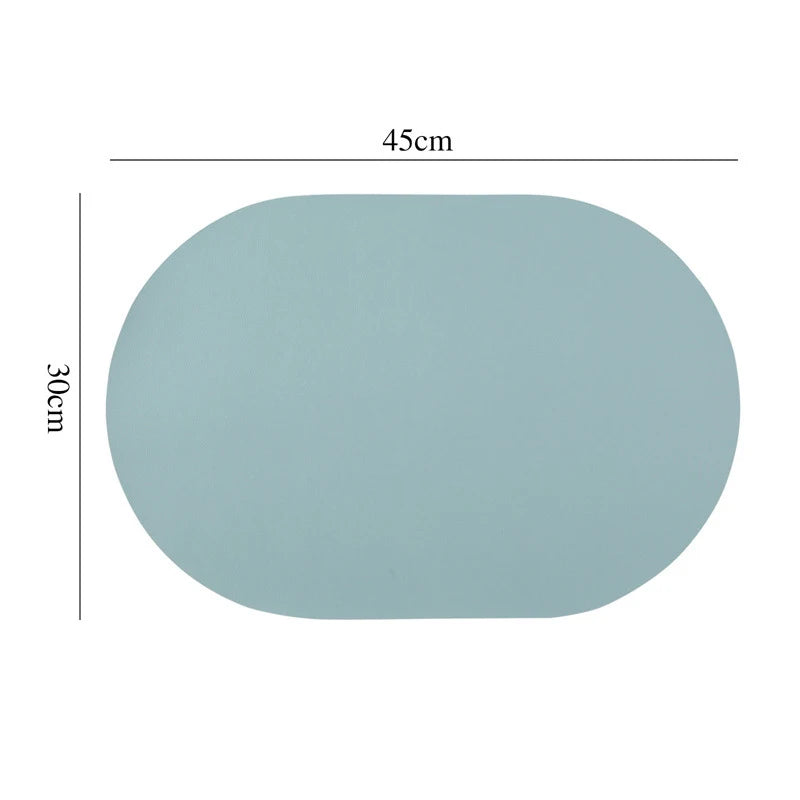 tapis table moderne marron beige bleu clair noir imperméable résistant l'huile uni sans fixation