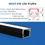 bande led profil aluminium 50cm flexible moderne adhésif opaque silver white