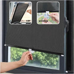 store rideau noir maille fine opacité moderne sucettes fixation 125x68cm