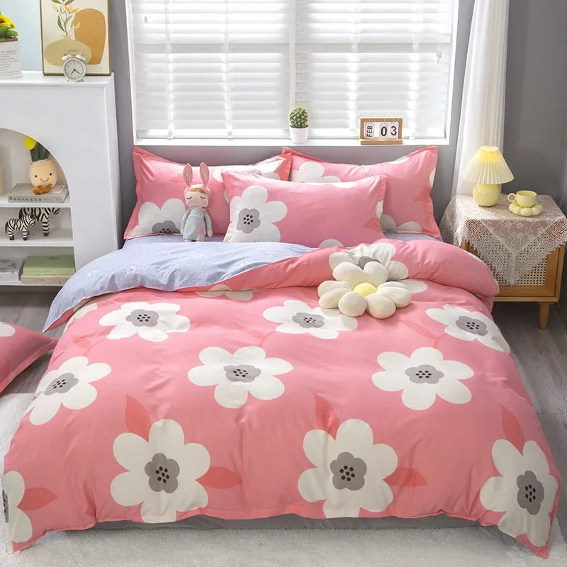 Détail de l'imprimé dessin animé sur la housse de couette flanelle