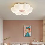 plafonnier led moderne blanc forme pétale chambre opacité fixations invisible