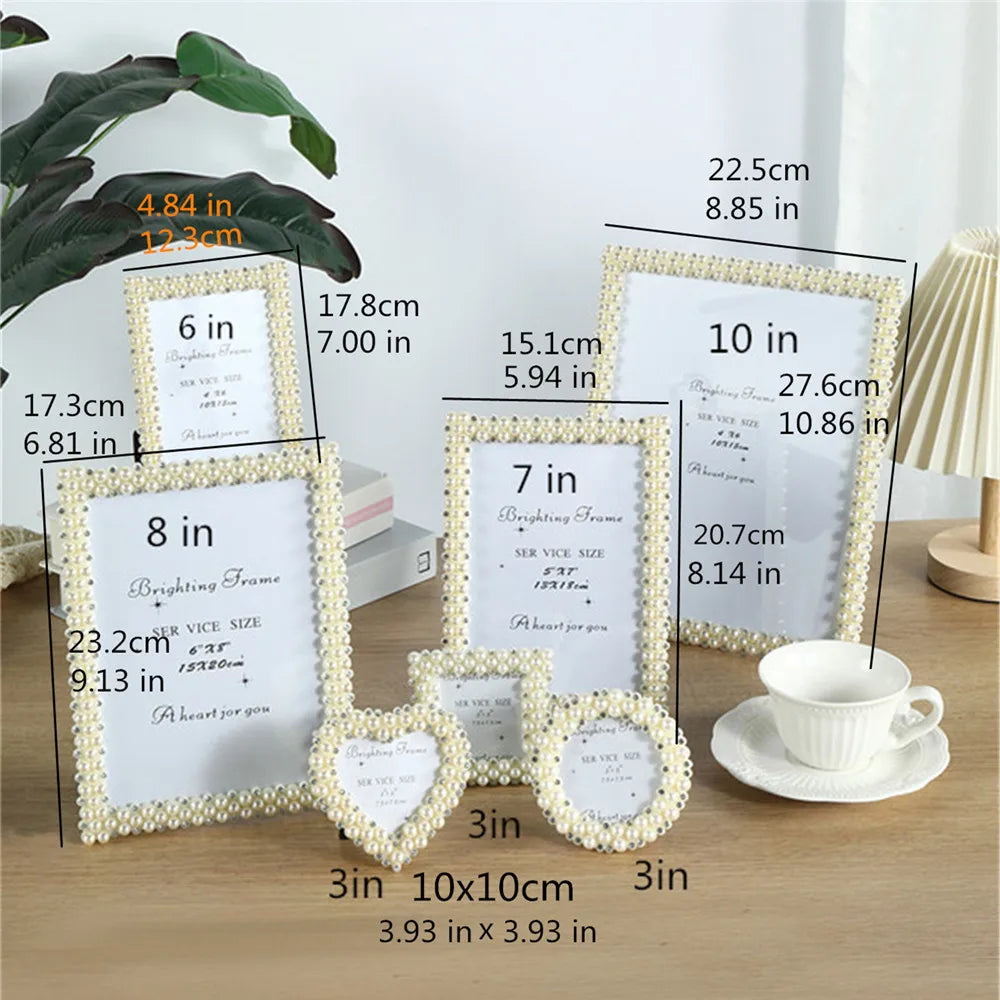 cadre photo strass blanc classique élégant 3x3 4x6 6x8 7x10 10x15 plexiglas