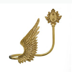 boucles rideau or ailes sculptées classiques décoratives noels dorés deux pièces