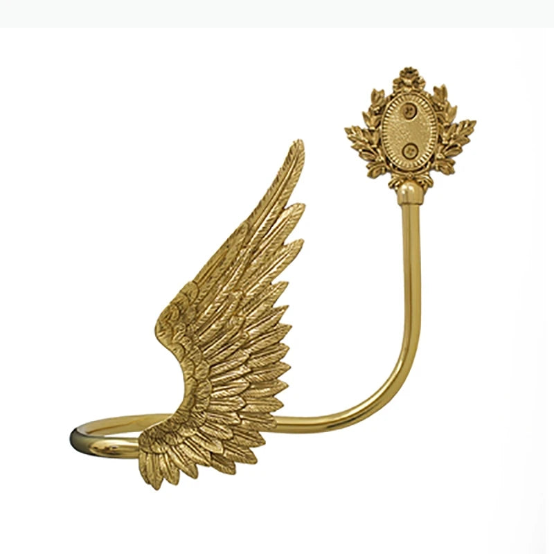 boucles rideau or ailes sculptées classiques décoratives noels dorés deux pièces