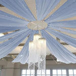rideau transparent moderne blanc motifs floraux événements anniversaires fêtes mariage