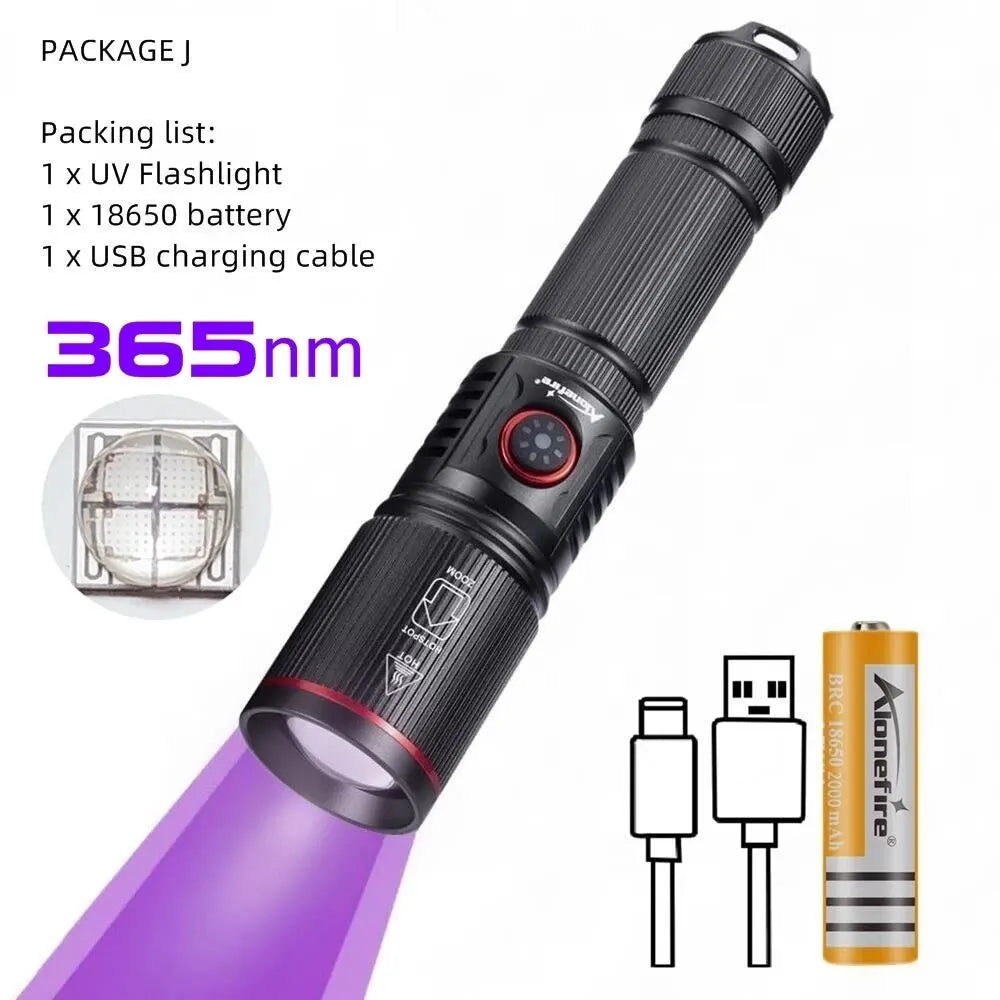 lampe torchon uv led rechargeable noire texturée moderne adhésif câble type