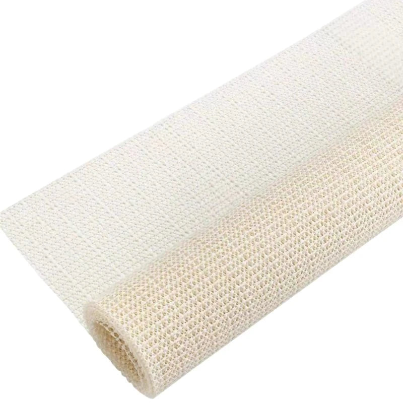 tapis anti dérapant texture alvéolaire silicone pvc beige clair blanc cassé protège meuble utilitaire
