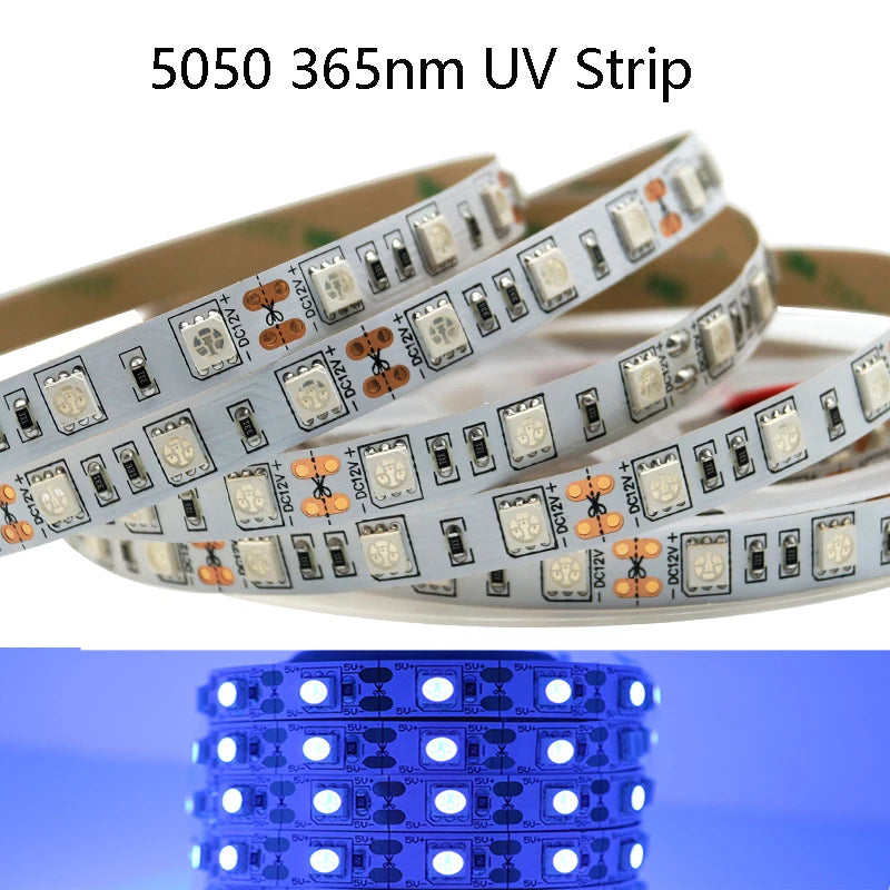 ruban led uv blanc bleu 60 leds flexible adhésif moderne technologique