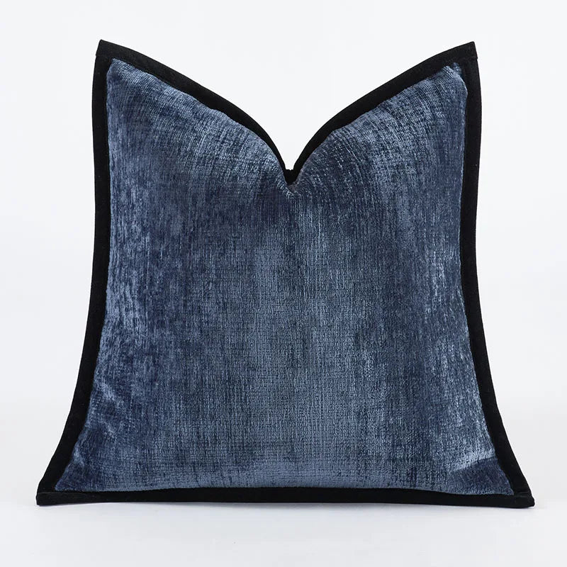 coussin carré velours beige gris noir adhésif contemporain decoration maison nordique 45x45cm 50x50cm