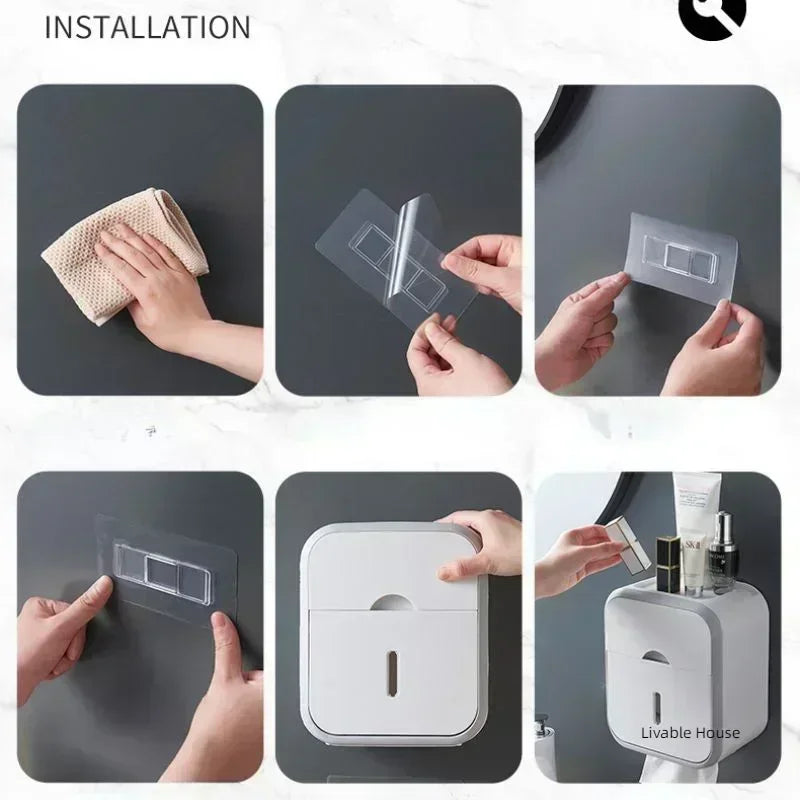 distributeur papier toilette moderne minimaliste adhésif blanc vert grille rétro