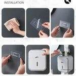 distributeur papier toilette moderne minimaliste adhésif blanc vert grille rétro