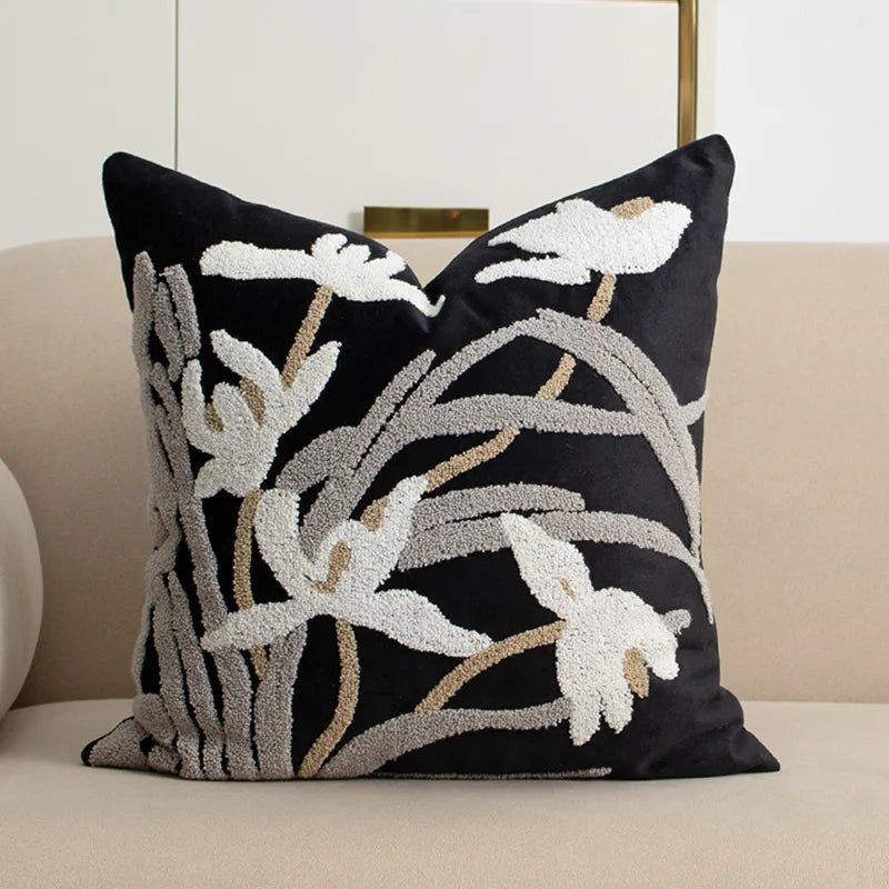 coussins décoratifs modernes motifs géométriques végétaux peluche maison voiture