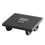 repose pieds footstool massage noir gris roulettes texturé moderne minimaliste