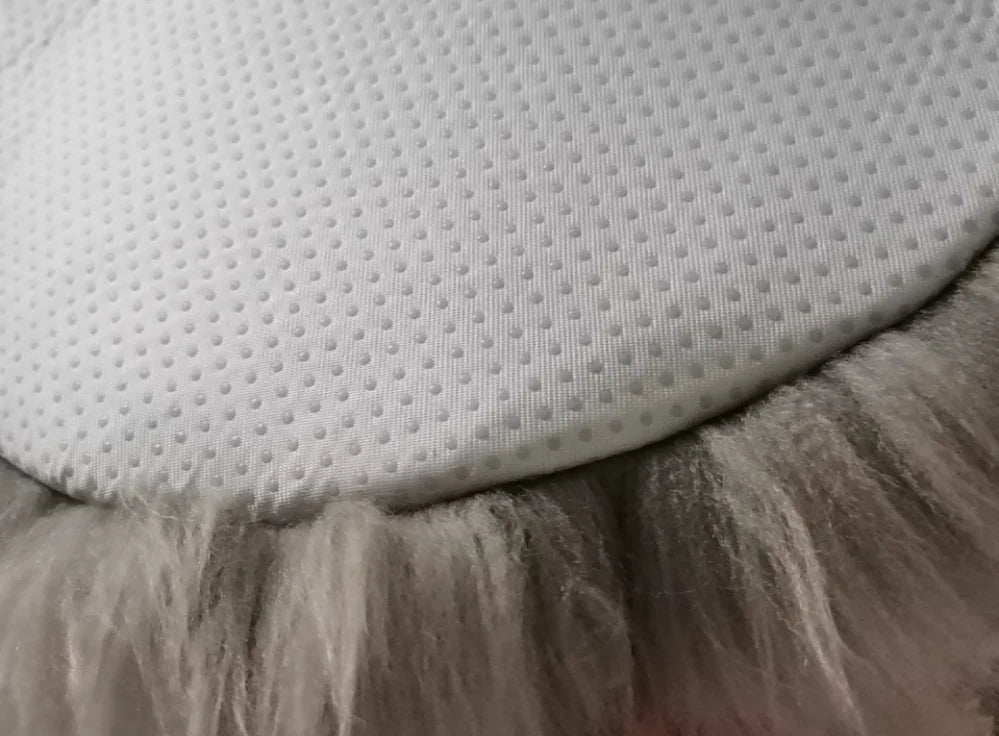 coussin chaise rond laine mouton fourrure épaisse doux confortable siège moderne